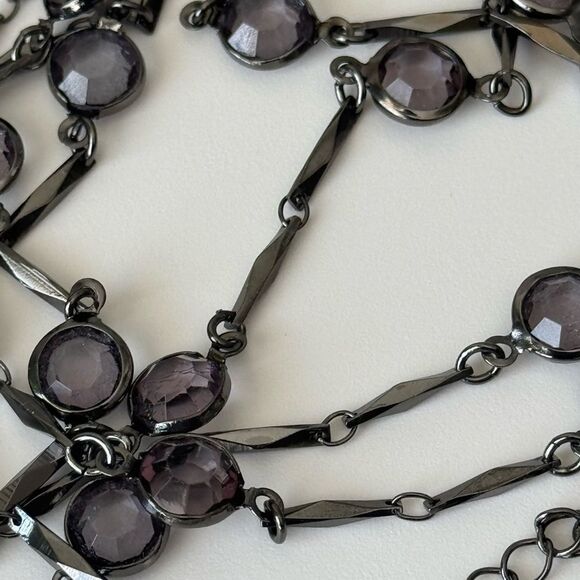 Elegant Purple Gemstone Necklace - Picture 1 of 5